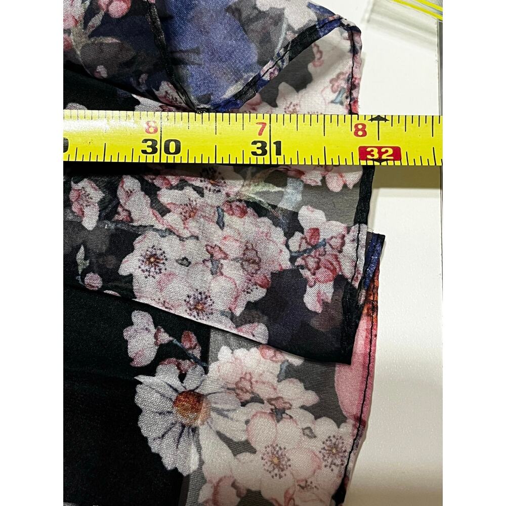 IEENA by Mac Duggal Black Floral Long Sleeve Dress Size 2 NWT Wedding - Picture 7 of 7